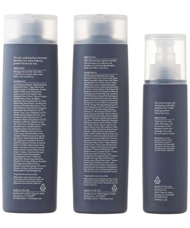 OM4 Hair Care Trio & Travel Bag - Men's Invigorating Shampoo Conditioner & Hair Elixir Set for Ultimate Scalp Conditioning - International Shipping Available - Buy Online on GoSupps.com