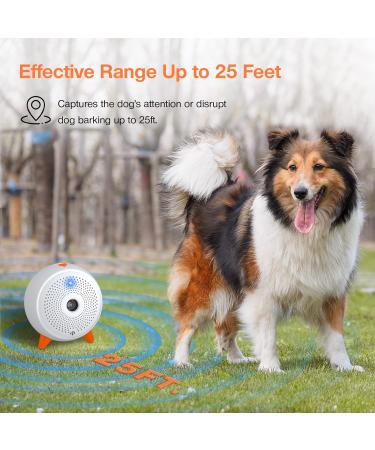 Anti Barking Device Auto Dog Deterrent Devices Stop Dog Barking Ultrasonic Dog Bark Control Anti Bark Device Dogs Stopper Safe Indoor Outdoor Dog Training Tool For Small Puppies Medium Large Dogs White#0102OPLD - Buy Online on GoSupps.com