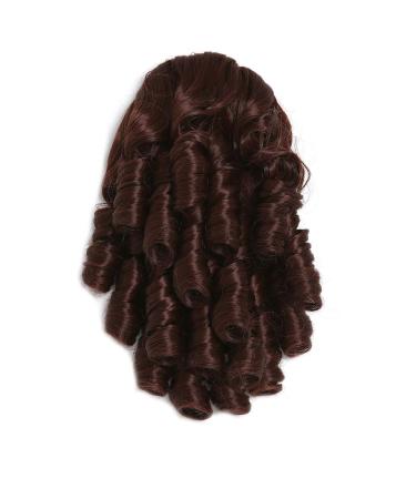 Shop WIG ME UP 2213-HT-33 Hairpiece - Victorian Braid Curls & Corkscrew Curls in Mahogany Brown | International Shipping Available - Buy Online on GoSupps.com