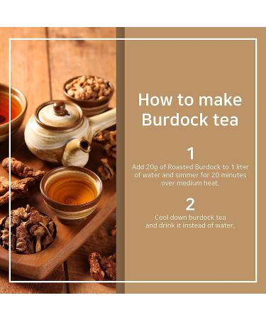 Premium Roasted Burdock (Arctium Lappa) Tea - 8oz - Rich in Dietary Fiber & Inulin - Buy Online on GoSupps.com