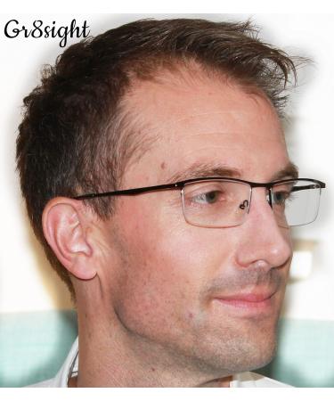 Half-Rim Reading Glasses 3-Pack with Spring Hinges - Stylish 0.5x Magnification - Comfortable & Durable Eyewear for Every Occasion - Buy Online on GoSupps.com