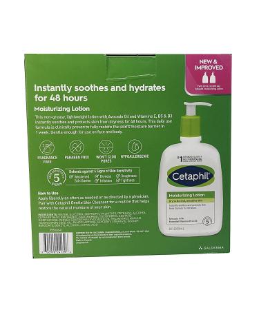 Cetaphil 20 oz. Moisturizing Lotion for Sensitive Skin with Avocado Oil & Vitamins - Buy Online on GoSupps.com