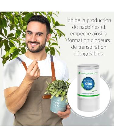 EnergyBalance Deo-Stick Cristal 120g without Aluminum (Aluminium Chloride) - For Men and Women - Odorless - Deodorant - Quality from the Swiss brand - Buy Online on GoSupps.com