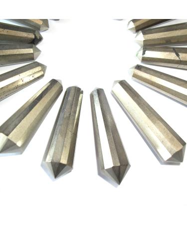 1 x 12 Cut DT Crystal Vogel Wand Point 40-60mm (Pyrite)
