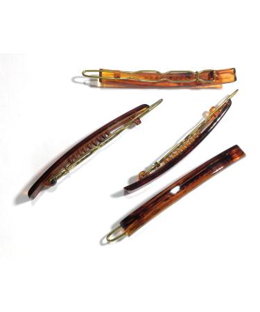 niavida 8 x hair clip havana-brown 6 cm with hair clip closure classic hair clip hair clip