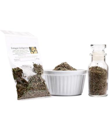  Feine W rze Tarragon BBQ Spices | Spice Mix with Selected Herbs for Grilling Meat Fish Vegetables | Gluten Free 25g - Buy Online on GoSupps.com