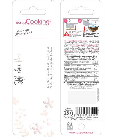 SCRAP COOKING - Stylo Choco Blanc - Crayon Alimentaire P tisserie 25 g - Stylo D coratif Comestible - crire & Dessiner sur Desserts G teaux & Biscuits No l Anniversaire - 6800 white-417 25 g (Lot de 1) - Buy Online on GoSupps.com