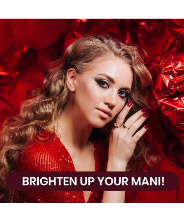 Beetles Red Gel Nail Polish Set - 6 Colors Shimmer Red & Burgundy | Top Coat Included | DIY Nail Art Home Kits | Perfect Gifts for Mom - Buy Online on GoSupps.com