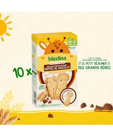 Bl dina Mini Morning Multicereal Biscuits for Babies From 15 Months Chocolate Chips 168 g (Pack of 10) - Buy Online on GoSupps.com