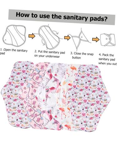 Reusable Menstrual Hygiene Pads - Washable Cloth Pads with Storage Bag (5 Pieces) - Eco-Friendly & Comfortable - Buy Online on GoSupps.com