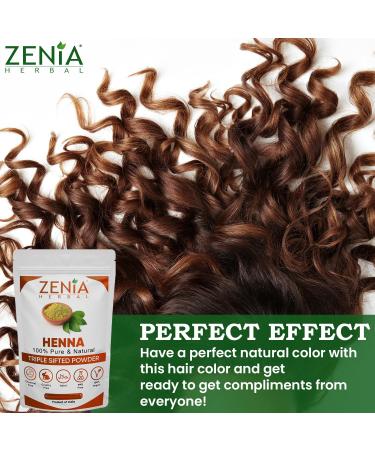 Zenia 100% Pure Natural Henna Powder | 908g | Chemical-Free Orange-Red Hair Color | Triple Sifted from Rajasthan | International Shipping Available - Buy Online on GoSupps.com