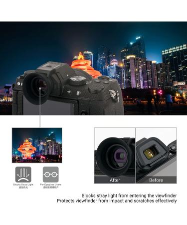 Kiwifotos Silicone Eyecup for Fuji X-S10 X-T200 Mirrorless Camera - Buy Online on GoSupps.com
