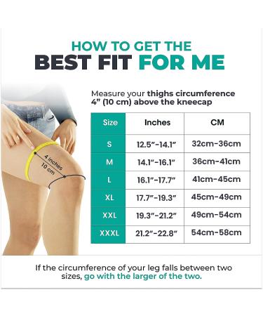 MODVEL Knee Braces for Men & Women - Knee Pain Relief Set | Compression Sleeve for Meniscus Tear, ACL, & Arthritis Pain | Large Size | Black - Buy Online on GoSupps.com