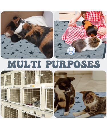 8 Piece Bulk Guinea Pig Pee Pad | Reusable & Washable Cage Liners with Star Patterns | Absorbent Fleece Bedding & Non-Slip Mats for Cages | 18 x 24 Inch - Buy Online on GoSupps.com