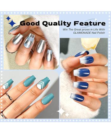 Non-Toxic Glamonade Nail Polish Set - 6 Sea Blue Green Colors - 0.24oz - Beginner Friendly - Perfect Gift for Women & Girls - Buy Online on GoSupps.com