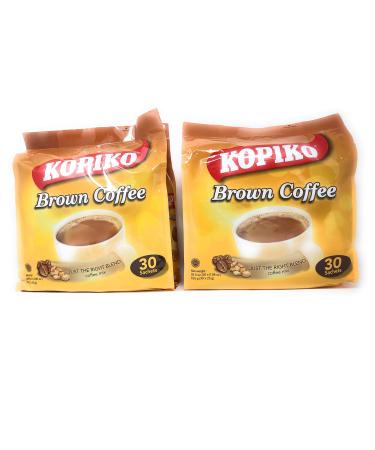 Kopiko Instant 3 in 1 Brown Coffee - 30 Packets/Bag (26.5 Oz per Pack), Pack of 2 Brown Coffee 1.65 Pound (Pack of 2)