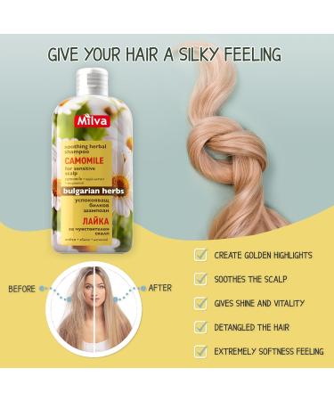 Milva Shampoo with Natural Camomile Extract - 200ml for Softness & Shine | International Shipping Available - Buy Online on GoSupps.com