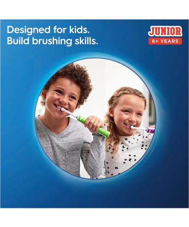 Oral-B Kids Electric Toothbrush | Kid-Friendly Sensitive Mode | Christmas Gift for Junior Kids Ages 6+ | Purple | 1 Toothbrush Head | 2 Pin UK Plug | 1 Count - Buy Online on GoSupps.com