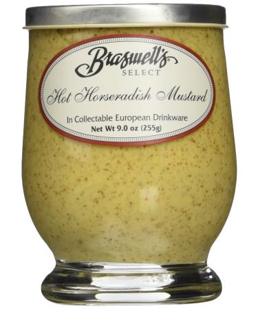 Braswells, Mustard Hot Horseradish, 9 Ounce
