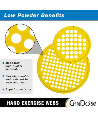 CanDo Power-Web Hand Grip Trainer - Yellow X-Light Strengthener 35.6 cm - Buy Online on GoSupps.com