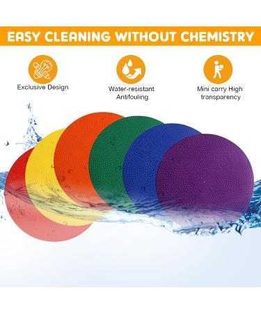 60 Pcs 9-inch Non-Slip Poly Vinyl Spot Markers for Soccer, Football, Basketball - Agility Training Cones for Gym, Dance, Classroom Org - Buy Online on GoSupps.com