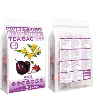 100% Natural Sweet Sour Plum Juice Tea Bag 500g/17.6oz (10g*50bags) fleur de laurier fleur de Roselle aub pine r glisse m rier corce d'orange tisane naturelle la menthe tisane combin e  - Buy Online on GoSupps.com