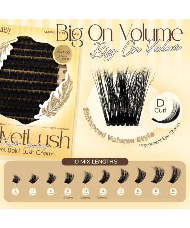 LASHVIEW Volume Lash Extension Clusters | 9-18mm D Curl Fluffy DIY Lashes for At-Home Use | International Shipping Available - Buy Online on GoSupps.com