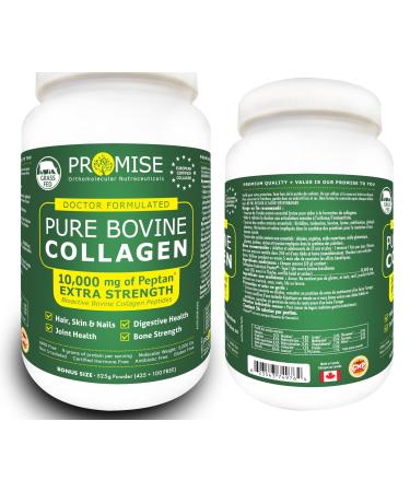 Promise Pure Bovine Grass-Fed Collagen Peptides Powder with Hydrolyzed Collagen Unflavored Non-GMO Gluten-Free Supports Healthy Skin Hair Bones & Joints 525 grams