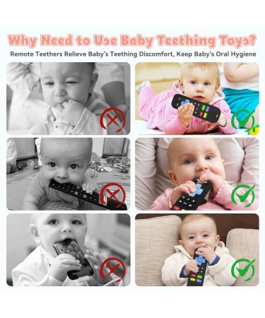 0-12 Months BPA-Free Silicone Baby Teething Toys | Calming Sets & Cake Stuff | Dishwasher Safe & Durable - Yinger Moyawanju (Black) - Buy Online on GoSupps.com