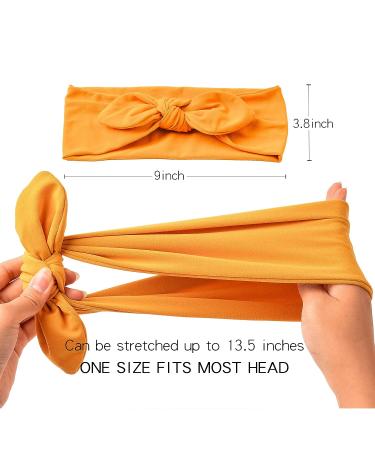 12 Pack Non Slip Headbands for Women with Bows Rabbit Ears - Multicolor Hair Accessories for Workout and Running - Buy Online on GoSupps.com