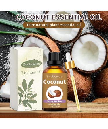 Sedbuwza Coconut Essential Oil - Pure Natural Peppermint Fragrance for Massage Diffuser Candle & Soap - 3.38 FL OZ (Pack of 1 - Buy Online on GoSupps.com