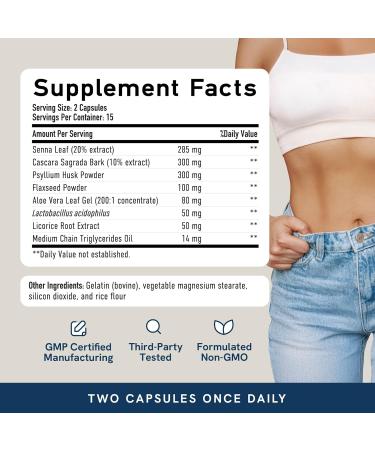 7 Day Colon Cleanse & Detox | Supports Bloating Relief & Occasional Constipation | Fast Acting 7 Day Detox Cleanse for Women and Men with Probiotics for Gut Health & Regularity | Gluten-Free | 30Ct. - Buy Online on GoSupps.com