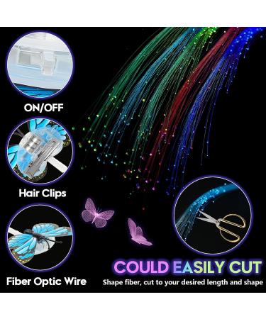 Juexica 24 Pcs LED Lights Hair Accessories Butterfly Fairy Braid Extension Clips | Glow in the Dark Party Favors & Supplies - Buy Online on GoSupps.com