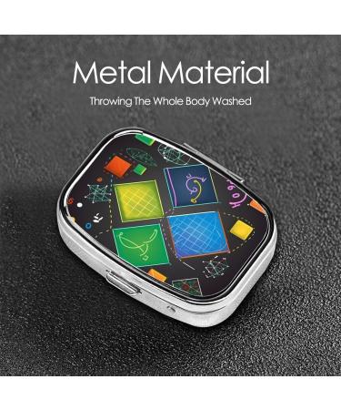 Math Quiz Printing Pill Case | Cute 2 Compartment Travel Pill Box | Small Organizer for Purse & Gifts - Buy Online on GoSupps.com