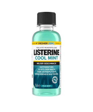 Listerine cool mint mild mouthwash mouthwash with mild mint taste antibacterial for healthy gums 95ml 94180 95ml (1 Pack)
