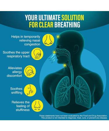 GuruNanda Vapor Inhaler Nasal Stick with Essential Oils for Soothing Relief Helps Clear Nasal Passages & Ease Stuffiness Non-Medicated 1 Count - Buy Online on GoSupps.com