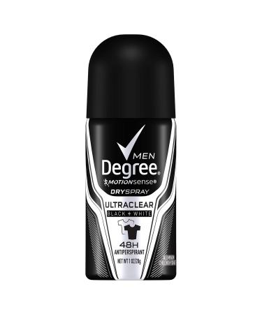 Degree Men UltraClear Antiperspirant Deodorant Dry Spray Black+White On-the-Go 1oz  24 Pieces
