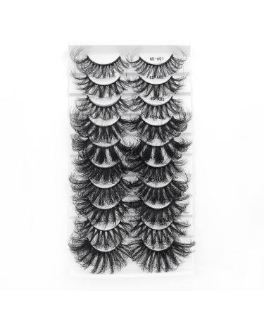 IFLOVEDEKD 25mm Thick Faux Mink Lashes 10 Pairs - Dramatic 5D Effect, Handmade & Reusable - Multipack Mix | 10 Styles - Buy Online on GoSupps.com