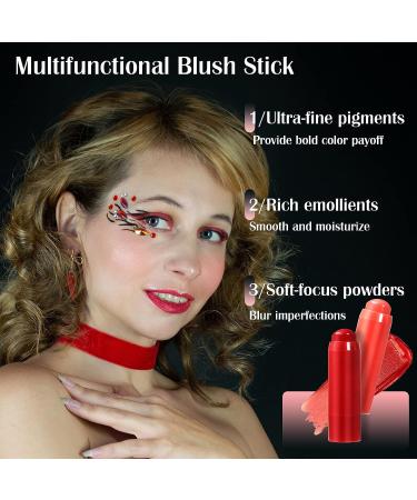 U-Shinein 3-in-1 Cream Blush Stick Kit - Long-Lasting Lip and Cheek Tint - Waterproof Multi-Use Makeup Stick - Natural Matte Finish - Hydrating Formula - Color 01 - Buy Online on GoSupps.com