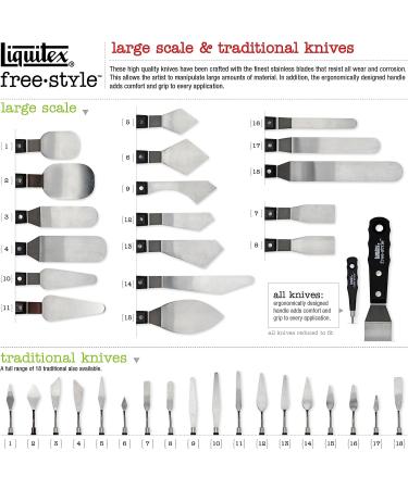 Liquitex 119901 Professional Freestyle Small Painting Knife No. 1 - Silver/Black - Buy Online on GoSupps.com