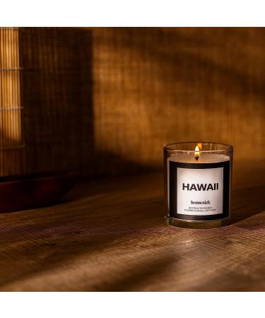 Homesick Premium Scented Candle Hawaii - Pineapple Coconut Scent 7.5 oz - 30-35 Hour Burn Time - Soy Blend for Relaxing Aromatherapy - Home Decor & Gift - Buy Online on GoSupps.com