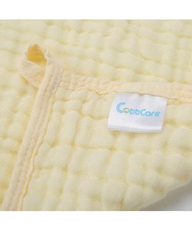 CottCare Natural Purified Muslin Cotton Baby Washcloths 5 Pack - Soft & Absorbent Baby Wipes for Sensitive Skin - 10x10 inches - Buy Online on GoSupps.com