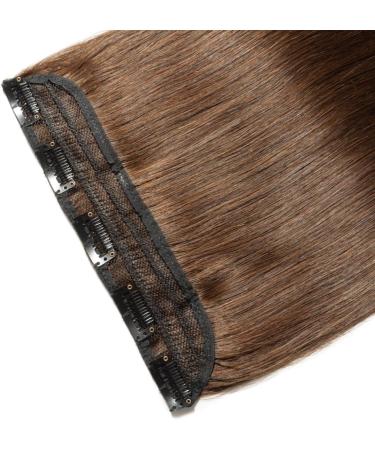 22 inches SEGO One Piece Hair Extensions Clip in Human Hair #4 Medium Brown Real Remy Hairpieces for Women 3/4 Full Head Straight Invisible (55g) - Buy Online on GoSupps.com