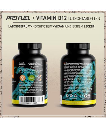 Vitamin B12 Sucking Tablets 480x | 500 g Methylcobalamin | Vegan Sugar-Free Delicious Lemon Flavor | High Dose B12 Supplement - Buy Online on GoSupps.com