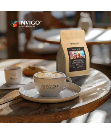 Invigo Espresso Coffee Beans 340g - Aroma-Rich Whole Coffee Bean Small Batch Local Premium Roasting Vegan & Gluten-Free Birthday or Christmas Gift Ideas for Coffee Lovers Whole Bean Hazelnut - Buy Online on GoSupps.com