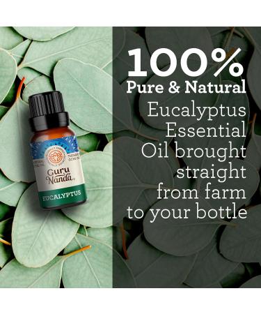 GuruNanda Eucalyptus Essential Oil - 100% Pure Aromatherapy Oil for Diffusers & Massages - Congestion Relief (0.5 Fl Oz - Buy Online on GoSupps.com
