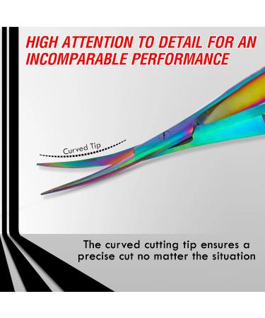 Zaine Enterprises Professional Curved Nail Scissors & Grooming Kit for Eyebrow Eyelash Finger & Toe Nail Care - Precision Extra Fine Cuticle Scissors - Buy Online on GoSupps.com