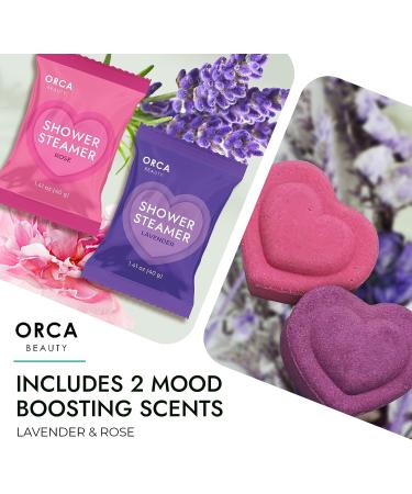 6-Pcs Heart-Shaped Shower Steamers Gift Set - Rose & Lavender Aromatherapy | Shower Bombs for Self Care - Buy Online on GoSupps.com