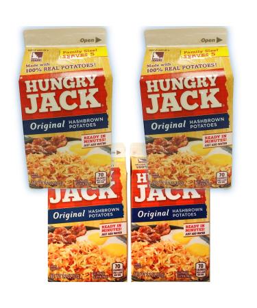 Hungry Jack Original Hash brown Potatoes 3.2 Oz (8 Pack) Gluten Free & Made with 100% Real Potatoes! Family Size Serves 5! A Perfect Addition To Any Meal!