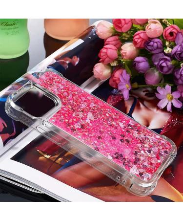 Tivenfezk Nadoli Glitter Drive Sand Shell for iPhone 15 Pro Max - Shockproof TPU Bumper Case Liquid Quicksand Design Transparent Pink Protective Cover - Buy Online on GoSupps.com